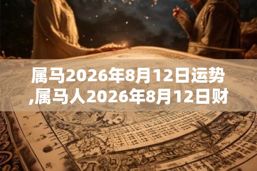 属马2026年8月12日运势,属马人2026年8月12日财运,生肖马2026年8月12日运势