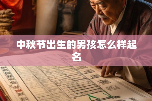 中秋节出生的男孩怎么样起名
