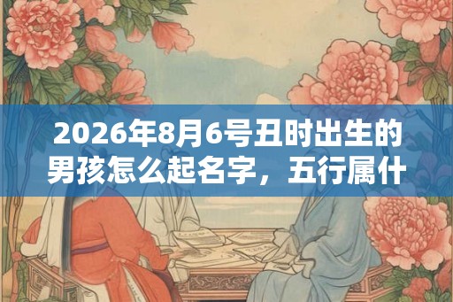 2026年8月6号丑时出生的男孩怎么起名字，五行属什么