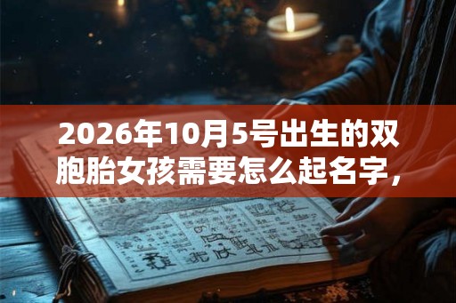 2026年10月5号出生的双胞胎女孩需要怎么起名字，五行属什么？