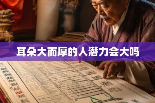 耳朵大而厚的人潜力会大吗