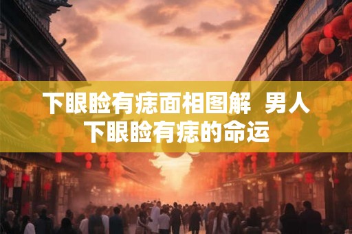 下眼睑有痣面相图解  男人下眼睑有痣的命运