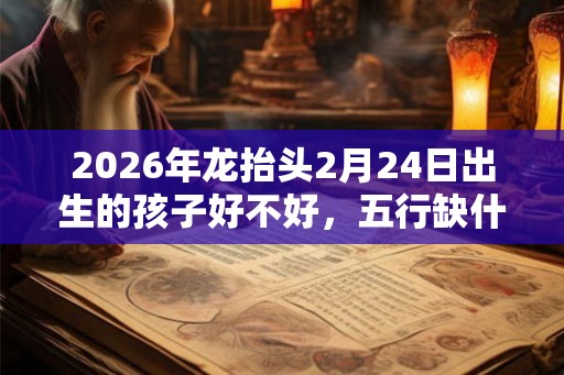 2026年龙抬头2月24日出生的孩子好不好，五行缺什么？