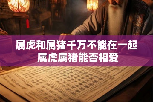 属虎和属猪千万不能在一起 属虎属猪能否相爱
