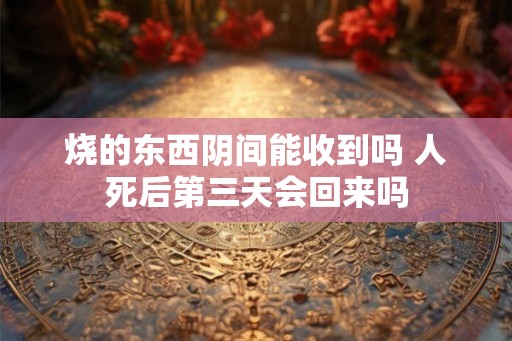 烧的东西阴间能收到吗 人死后第三天会回来吗