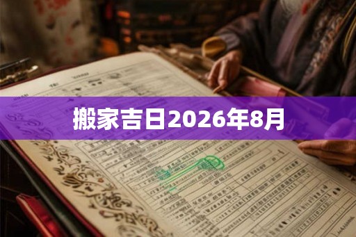 搬家吉日2026年8月