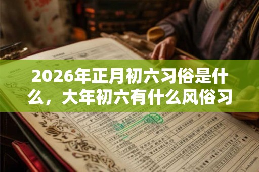 2026年正月初六习俗是什么,大年初六有什么风俗习惯? 2026年正月初六习俗是什么,大年初六有什么风俗习惯?