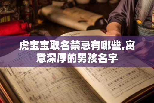 虎宝宝取名禁忌有哪些,寓意深厚的男孩名字
