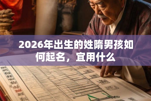 2026年出生的姓隋男孩如何起名，宜用什么