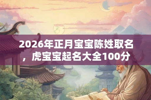 2026年正月宝宝陈姓取名，虎宝宝起名大全100分