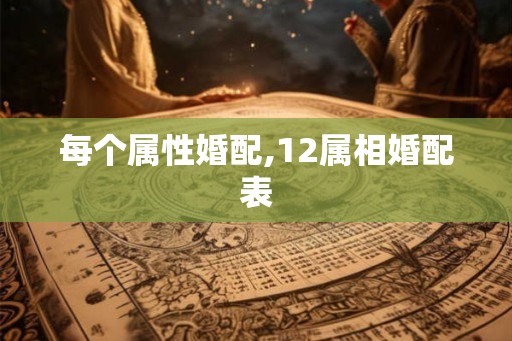 每个属性婚配,12属相婚配表 每个属性婚配,12属相婚配表