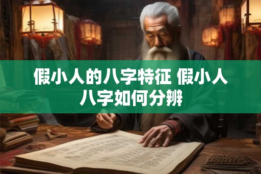 假小人的八字特征 假小人八字如何分辨 假小人的八字特征 假小人八字如何分辨