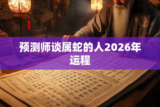 预测师谈属蛇的人2026年运程