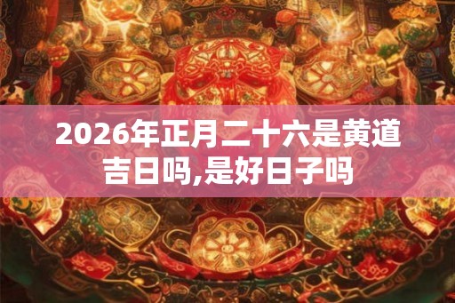 2026年正月二十六是黄道吉日吗,是好日子吗