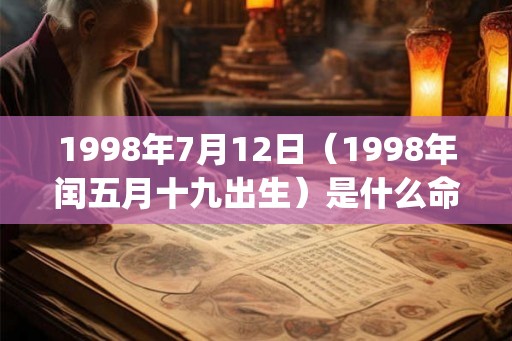 1998年7月12日（1998年闰五月十九出生）是什么命_命运如何