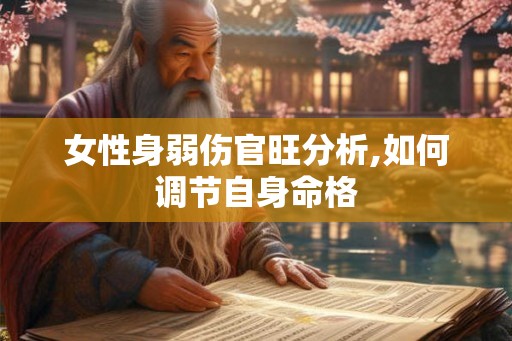 女性身弱伤官旺分析,如何调节自身命格 女性身弱伤官旺分析,如何调节自身命格