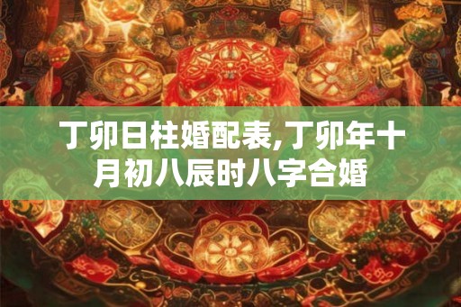 丁卯日柱婚配表,丁卯年十月初八辰时八字合婚