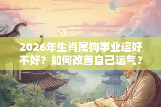 2026年生肖属狗事业运好不好？如何改善自己运气？