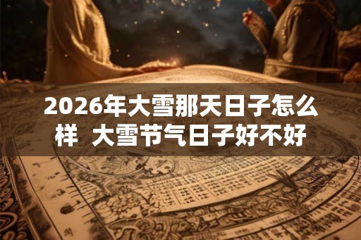 2026年大雪那天日子怎么样  大雪节气日子好不好