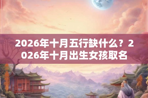 2026年十月五行缺什么？2026年十月出生女孩取名