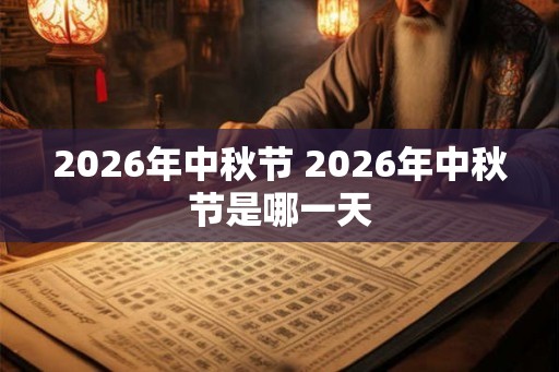 2026年中秋节 2026年中秋节是哪一天