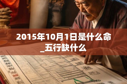 2015年10月1日是什么命_五行缺什么
