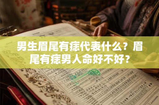 男生眉尾有痣代表什么？眉尾有痣男人命好不好？