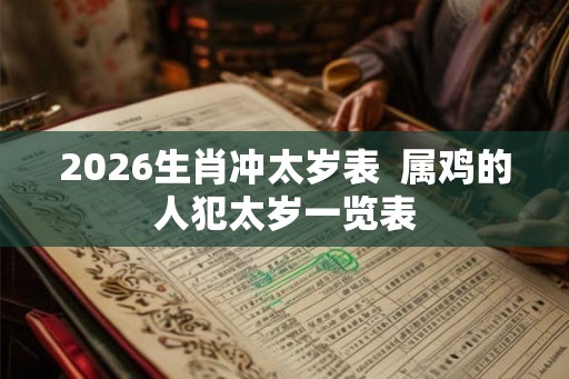 2026生肖冲太岁表  属鸡的人犯太岁一览表