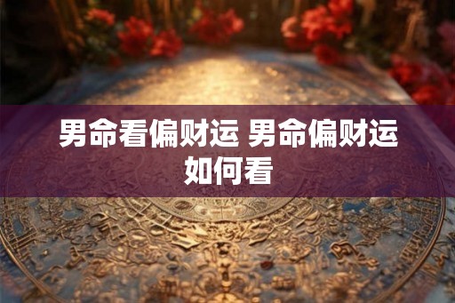 男命看偏财运 男命偏财运如何看