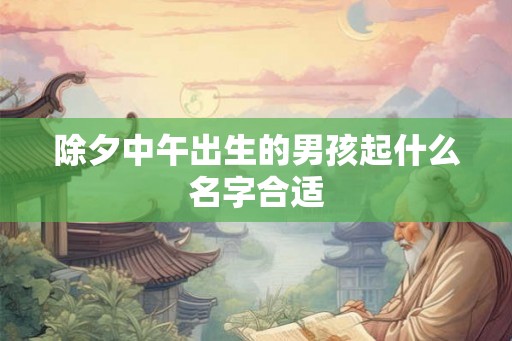 除夕中午出生的男孩起什么名字合适