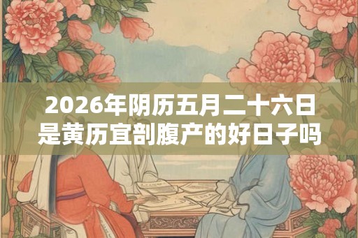 2026年阴历五月二十六日是黄历宜剖腹产的好日子吗