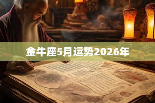 金牛座5月运势2026年 金牛座5月运势2026年