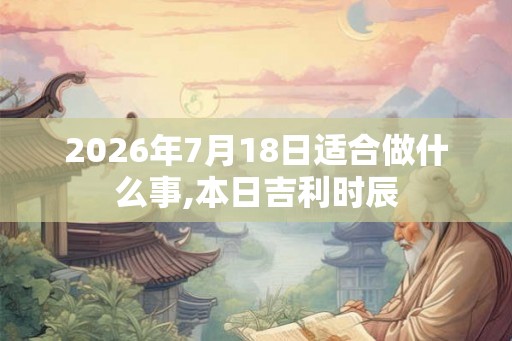 2026年7月18日适合做什么事,本日吉利时辰