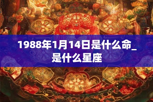 1988年1月14日是什么命_是什么星座