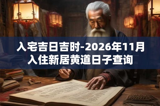 入宅吉日吉时-2026年11月入住新居黄道日子查询