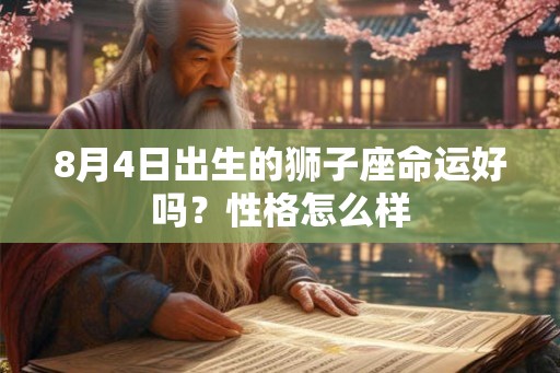 8月4日出生的狮子座命运好吗？性格怎么样