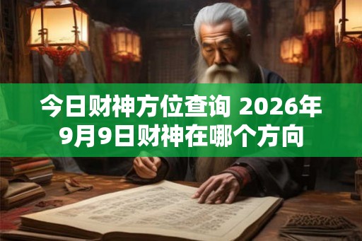 今日财神方位查询 2026年9月9日财神在哪个方向