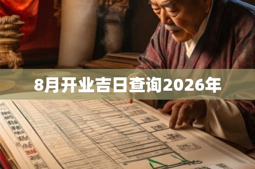 8月开业吉日查询2026年 8月开业吉日查询2026年