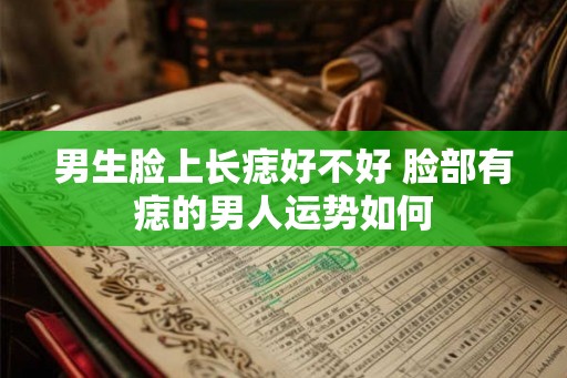 男生脸上长痣好不好 脸部有痣的男人运势如何