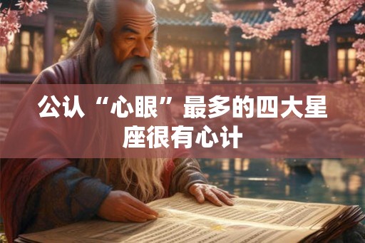 公认“心眼”最多的四大星座很有心计
