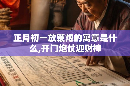 正月初一放鞭炮的寓意是什么,开门炮仗迎财神