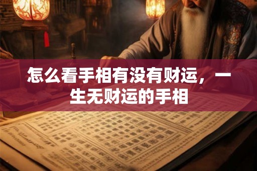怎么看手相有没有财运，一生无财运的手相