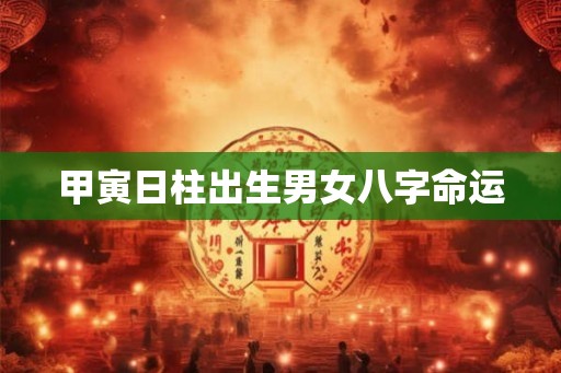 甲寅日柱出生男女八字命运