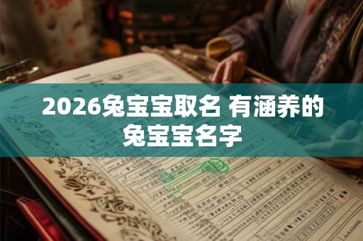 2026兔宝宝取名 有涵养的兔宝宝名字