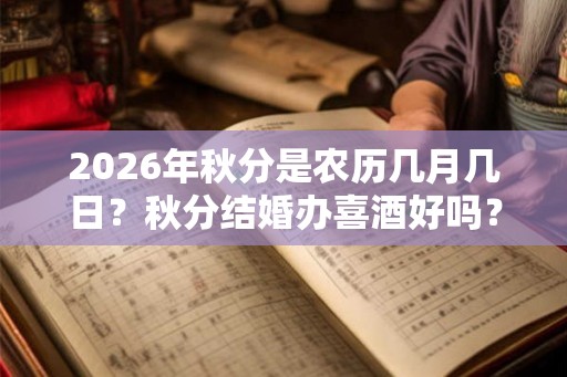 2026年秋分是农历几月几日？秋分结婚办喜酒好吗？