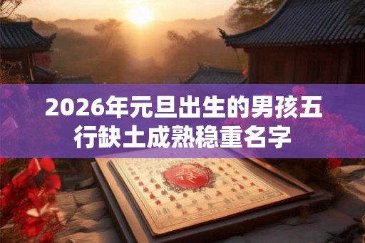 2026年元旦出生的男孩五行缺土成熟稳重名字 2026年元旦出生的男孩五行缺土成熟稳重名字