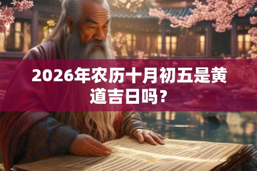 2026年农历十月初五是黄道吉日吗？