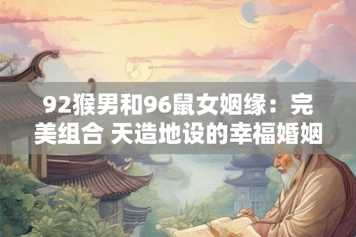 92猴男和96鼠女姻缘：完美组合 天造地设的幸福婚姻