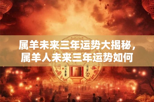 属羊未来三年运势大揭秘，属羊人未来三年运势如何