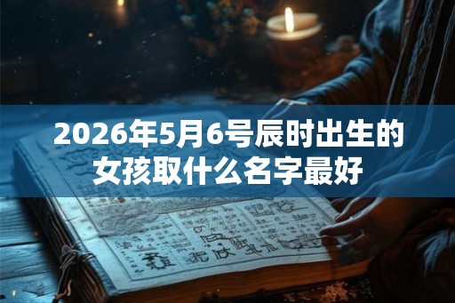 2026年5月6号辰时出生的女孩取什么名字最好
